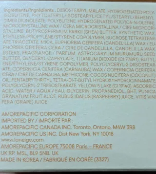 Laneige Maschera Labbra Vaniglia