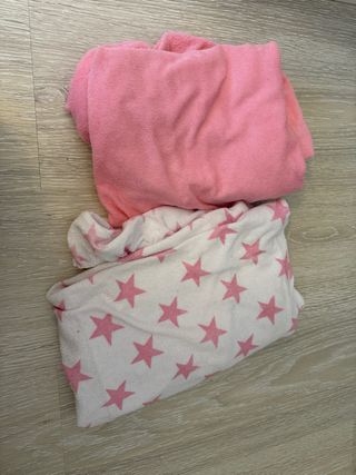 Funda cambiador rosa y estrellas