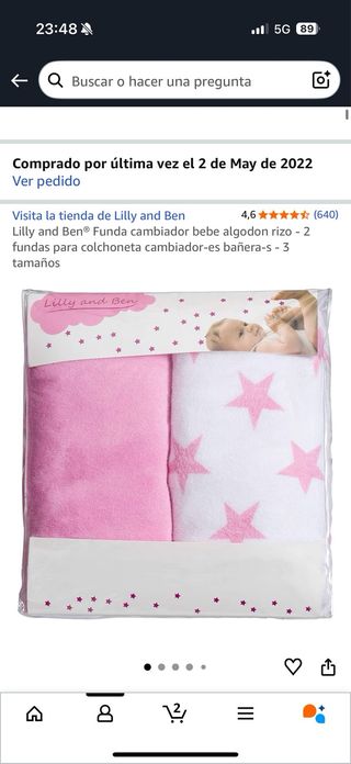 Funda cambiador rosa y estrellas