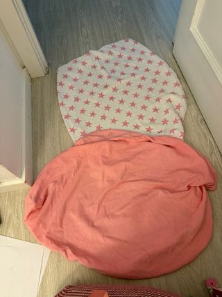 Funda cambiador rosa y estrellas