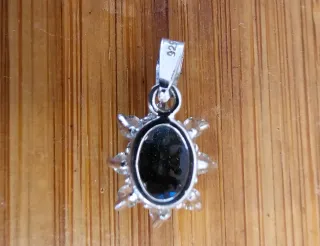 Colgante Plata 925 Azul y Circonitas