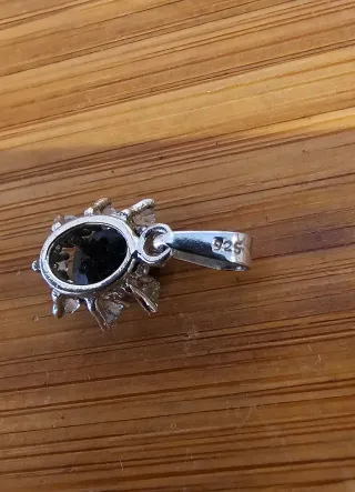 Colgante Plata 925 Azul y Circonitas