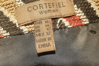 Falda geométrica corta multicolor