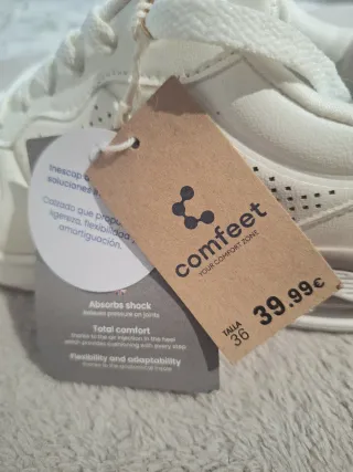 Zapatillas Comfeet Beige/Blanco