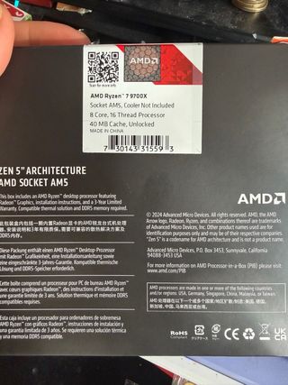 AMD Ryzen 7 9700X Sin Abrir