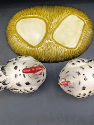 Salero y pimentero de cerámica