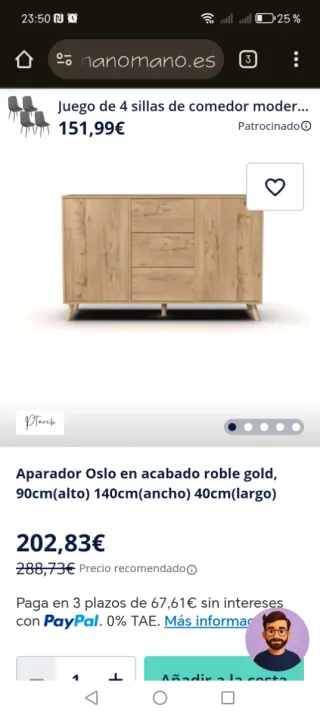 Mueble aparador de madera