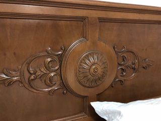 Dormitorio vintage 70s completo madera tallada