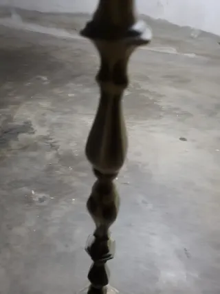 Candelabro de pie antiguo 3 brazos bronce