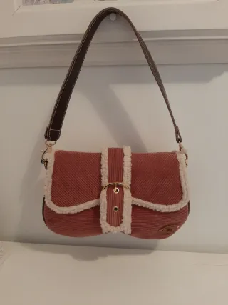 Bolso pana Highly Preppy rosa y beige