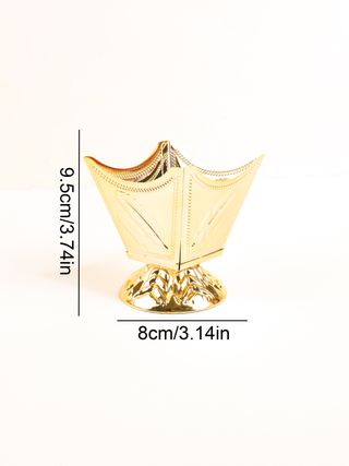 QUEMADOR DE INCIENSO DORADO CUATRO ESQUINAS