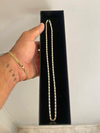 Cadena de oro 3 oros oro italiano