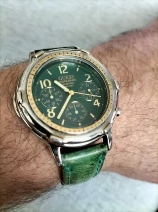 Orologio Guess Chrono Vintage Quadrante Verde