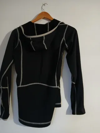 Jersey Salomon Mujer azul Negro Media Cremallera