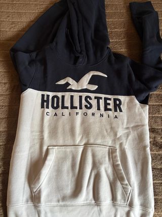 Sudadera Hollister Azul y Blanca