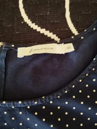 Blusa mujer lunares azul T-46