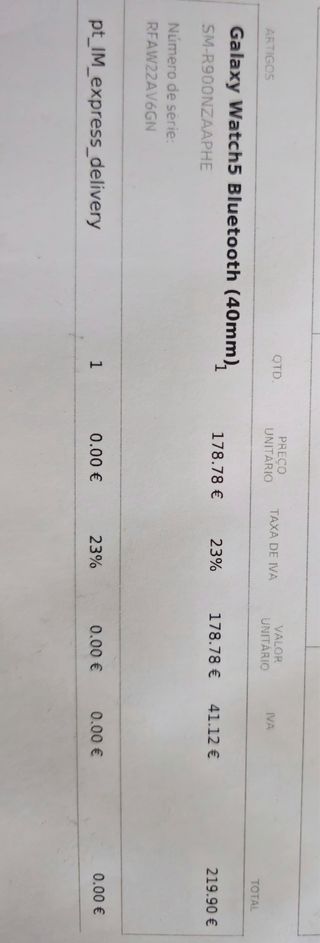 Samsung Galaxy Watch 5 40mm Preto