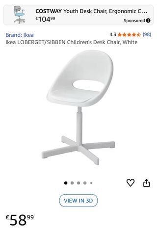 Silla Escritorio Niños Ikea Regulable Altura