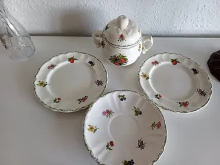 Platillos y azucarero San Claudio Frutas y Flores