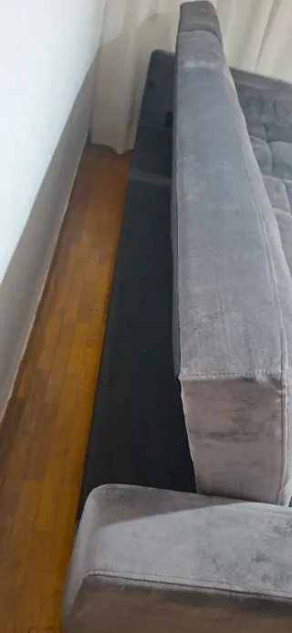 Sofá chaise longue gris