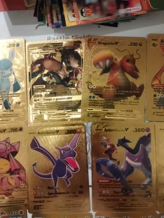 16 Cartas Pokémon Doradas