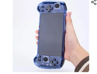 Consola Retro Portátil Transparente Azul