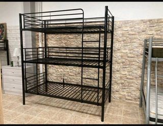 SUPER OFERTA LITERA TRIPLE BLANCO/GRIS/NEGRO