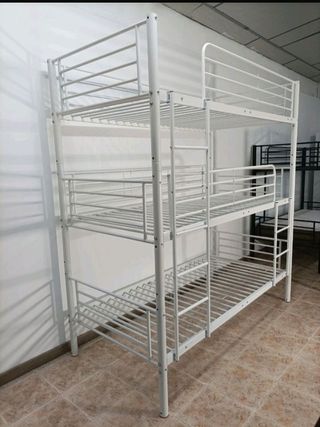 SUPER OFERTA LITERA TRIPLE BLANCO/GRIS/NEGRO