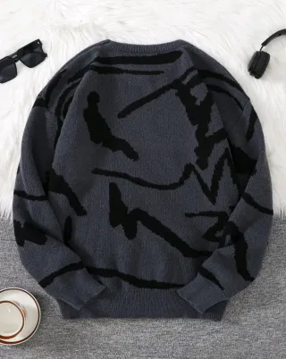 Maglione invernale fantasia astratta