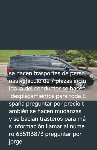 Trasportes de personas y vaciado de trastero