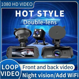 NUEVA Cámara Dash Cam Doble Lente WiFi 1080P