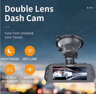 NUEVA Cámara Dash Cam Doble Lente WiFi 1080P