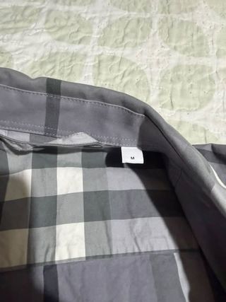 Camisa Burberry Cuadros Gris y Blanca