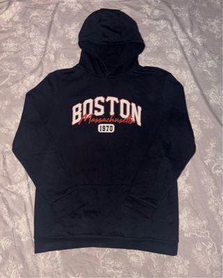 Sudadera Boston Massachusetts 1970 Negra