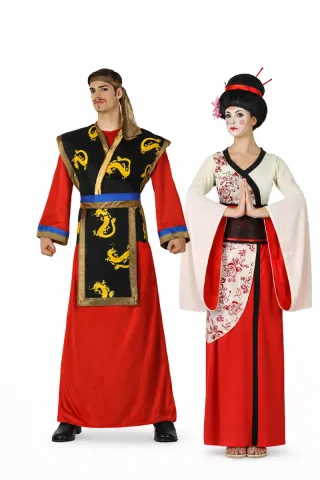 Disfraz Pareja Geisha y Samurái