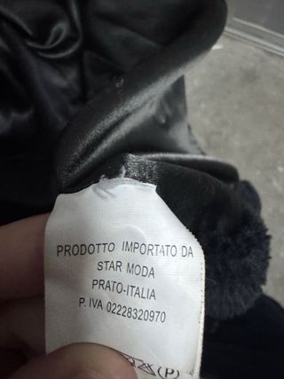 Abrigo Negro Hecho en Italia