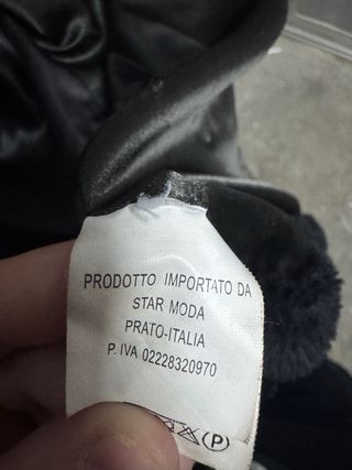 Abrigo Negro Hecho en Italia