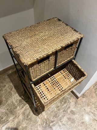 Cajonera Rústica Vintage con Cestas