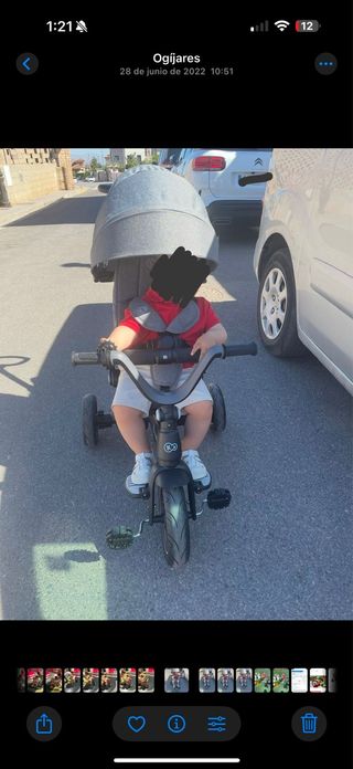 Triciclo Kinderkraft Evolutivo Reclinable gris