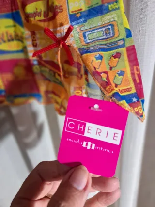 Camiseta de malla de tirantes estampada multicolor