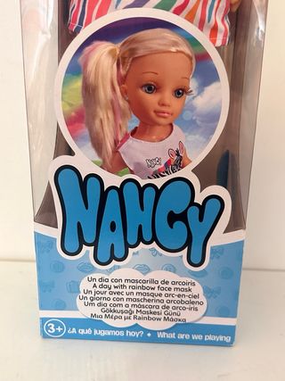Muñeca Nancy Mascarilla Arcoiris Famosa