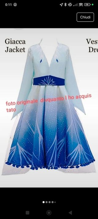 Vestito Principessa Ghiaccio 8 Anni