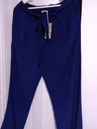 Pantalón Palazzo Azul Marino Oscuro