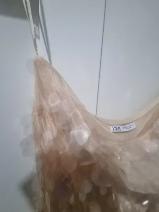 Vestito Zara paillettes oro S