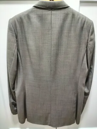 Traje hombre gris beige marrón ZARA