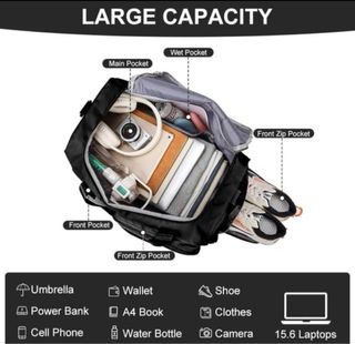 NUEVA Maleta 42L Gimnasio Negra