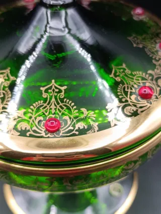 Bombonera vidrio soplado italiano