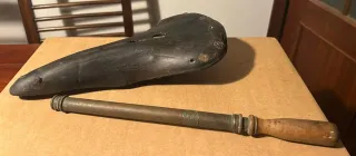 Sillín cuero PARISIENNE y bomba cobre