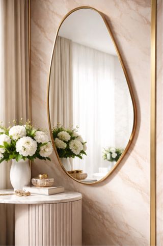 Espelho Decorativo 70cm Dourado