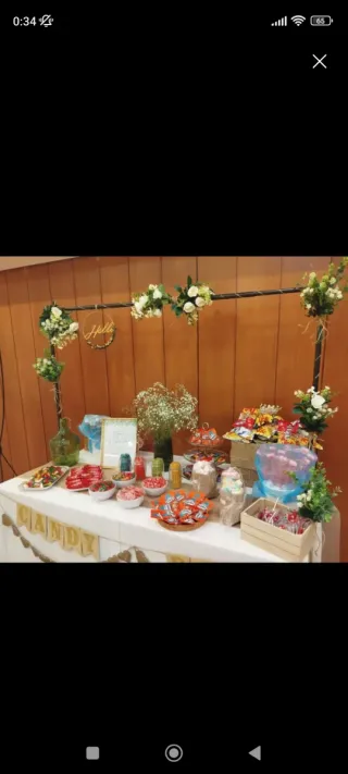 Decoración Mesa arco